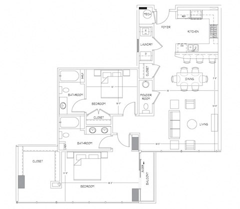 Floorplan at Glass House by Windsor